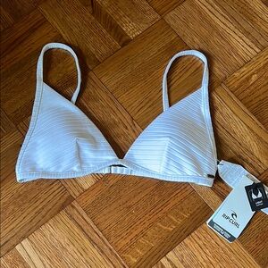 Rip Curl Premium Surf White Textured Triangle Bikini